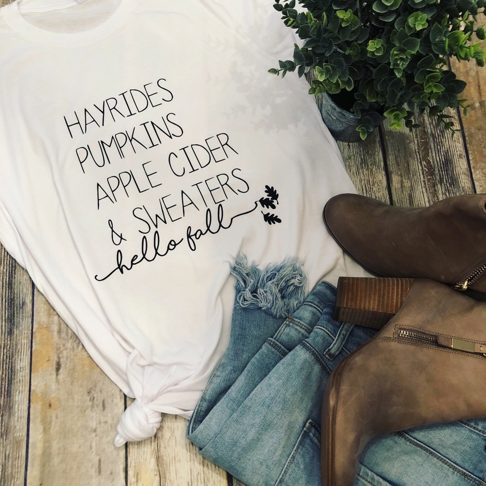 Fall favorites Crew Neck t shirt